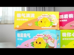 Σειρά δωρεάν κουτιών με τσίχλα ροδάκινου